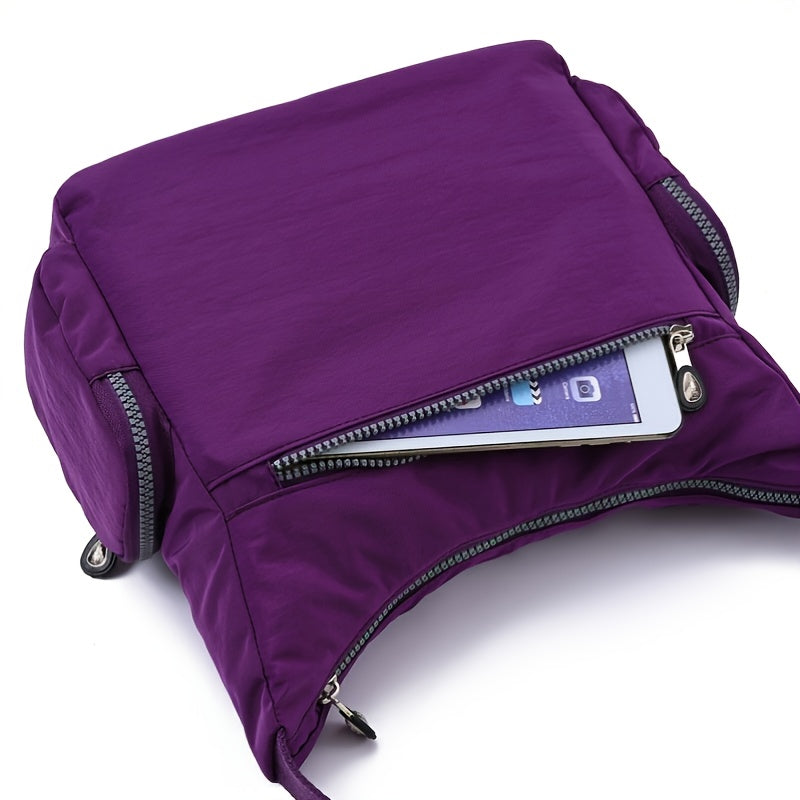 Unisex Square Bag Messenger Bag Multi-Pocket Lightweight Travel Shoulder Crossbody Bag for Men and Women