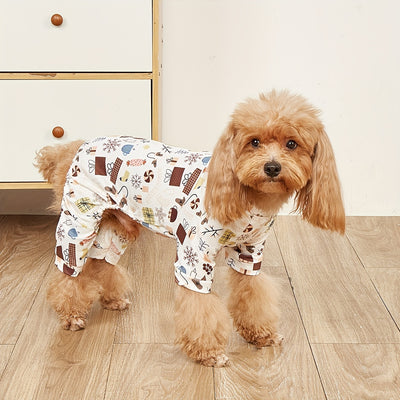 Cute Pet Pajamas for Small and Medium Dogs and Cats - Soft and Comfortable Jumpsuit for Your Furry Friend