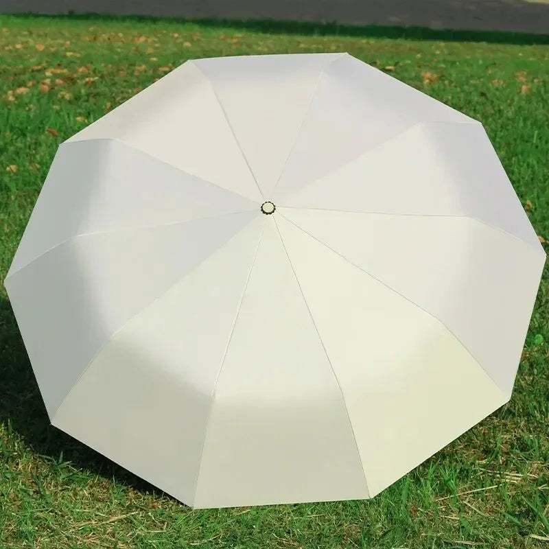Strong Windproof Umbrella Ring Buckle Design Men Women Fully Automatic Umbrella Anti-ultraviolet Double-bone Automatic Parasol