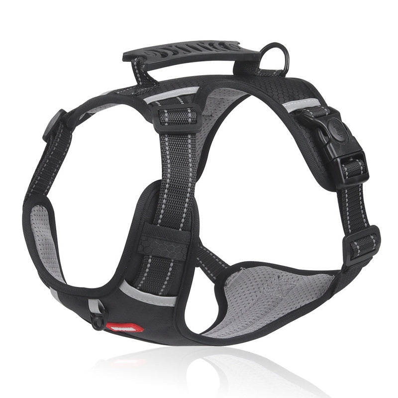[No-Pull Pet Harness] Soft Padded Adjustable No-Pull Pet Harness | for Dogs and Cats, Large Breeds, Easy Control Handle, Prevents Choking and Pulling, Comfortable and Secure Fit