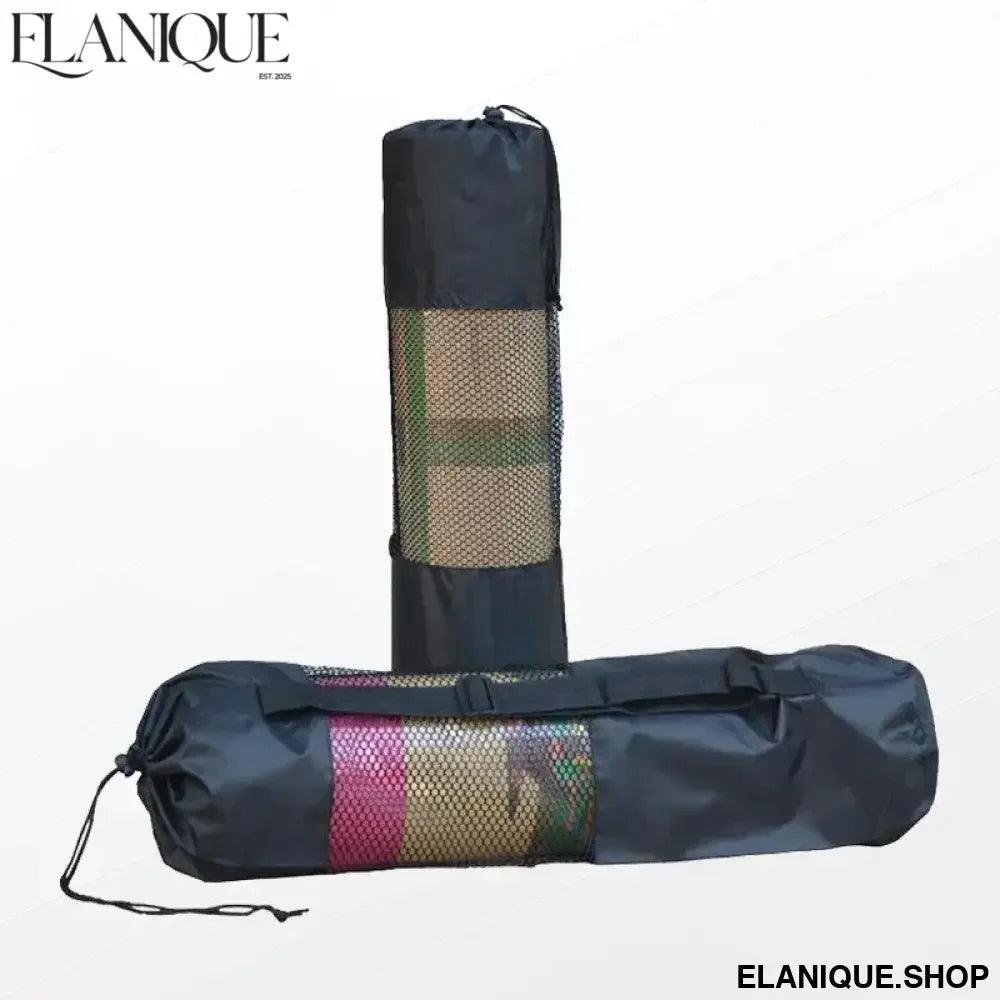 1 PCS Yoga Mat Bag Exercise Fitness Carrier Nylon Mesh Center Adjustable Strap Pilates Fitness Body Building Sports Equipment - Elanique