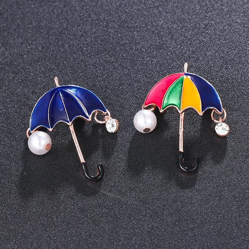 High-end umbrella brooch for women