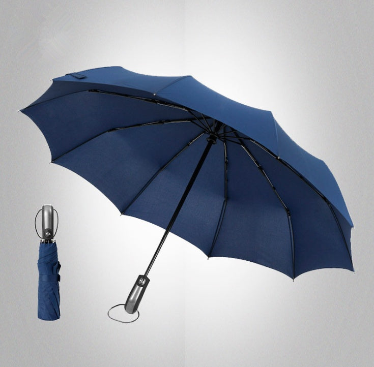 Wind Resistant Folding Automatic Umbrella Rain Women Auto Luxury Big Windproof Umbrellas Rain For Men Black Coating 10K Parasol