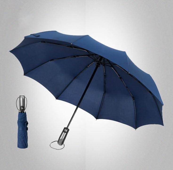 Wind Resistant Folding Automatic Umbrella Rain Women Auto Luxury Big Windproof Umbrellas Rain For Men Black Coating 10K Parasol - Elanique