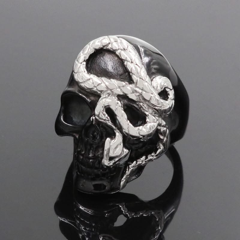 Fashion Black Snake Skull Rings - Elanique