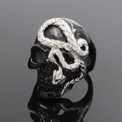 Fashion Black Snake Skull Rings - Elanique