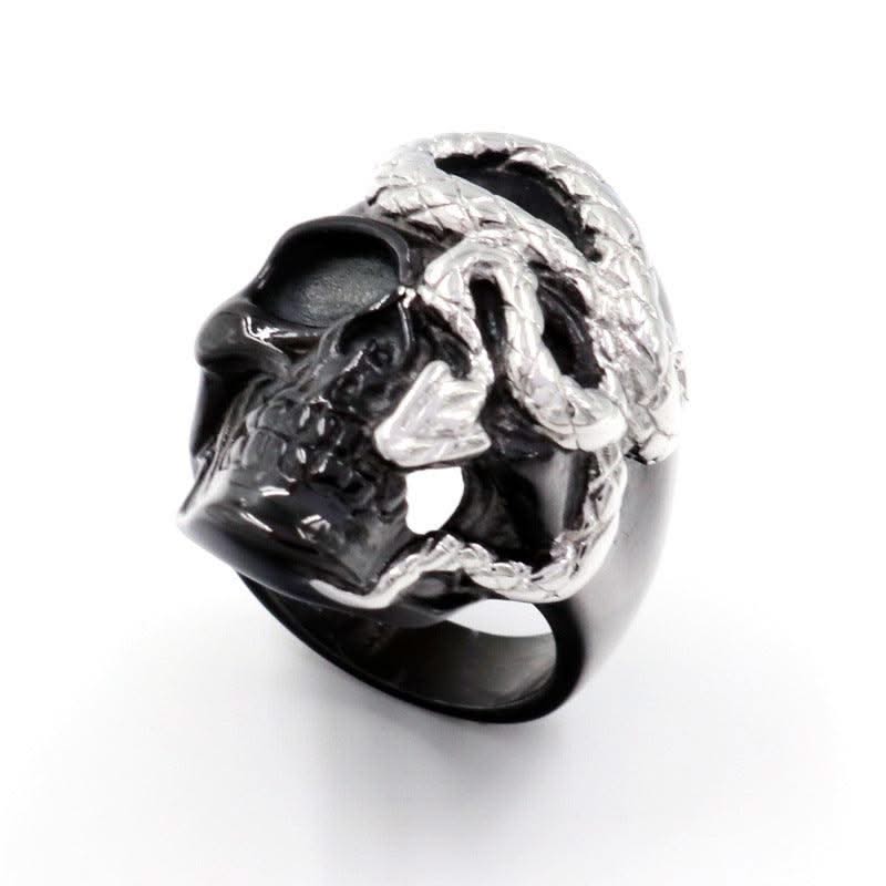 Fashion Black Snake Skull Rings - Elanique