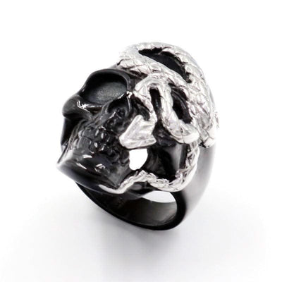Fashion Black Snake Skull Rings - Elanique