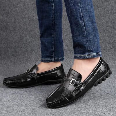 Newest Men Shoes Leather Genuine Casual Loafers Men - Elanique