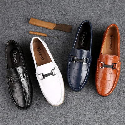 Newest Men Shoes Leather Genuine Casual Loafers Men - Elanique