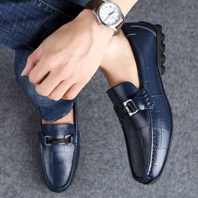 Newest Men Shoes Leather Genuine Casual Loafers Men - Elanique