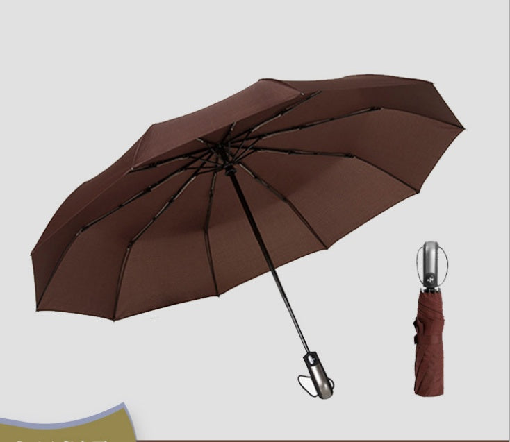Wind Resistant Folding Automatic Umbrella Rain Women Auto Luxury Big Windproof Umbrellas Rain For Men Black Coating 10K Parasol