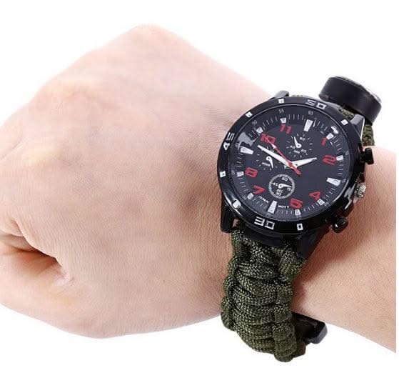 Compass Woven Watch with Multi-Function Watch