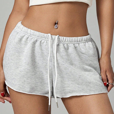 Women's Solid Color Loose And Versatile Drawstring Shorts