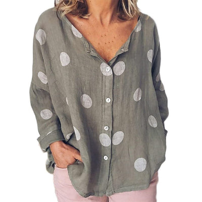 Women Polka Dot Beach Dress - Elanique