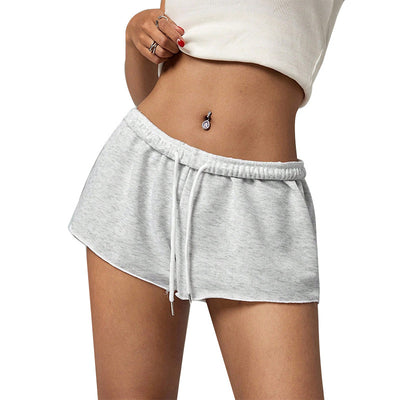 Women's Solid Color Loose And Versatile Drawstring Shorts