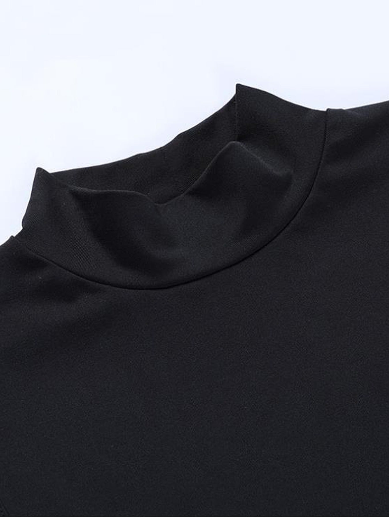 Solid Sleeveless Hollow Out Sexy Dress, High Split High Neck Dress, Women's Clothing