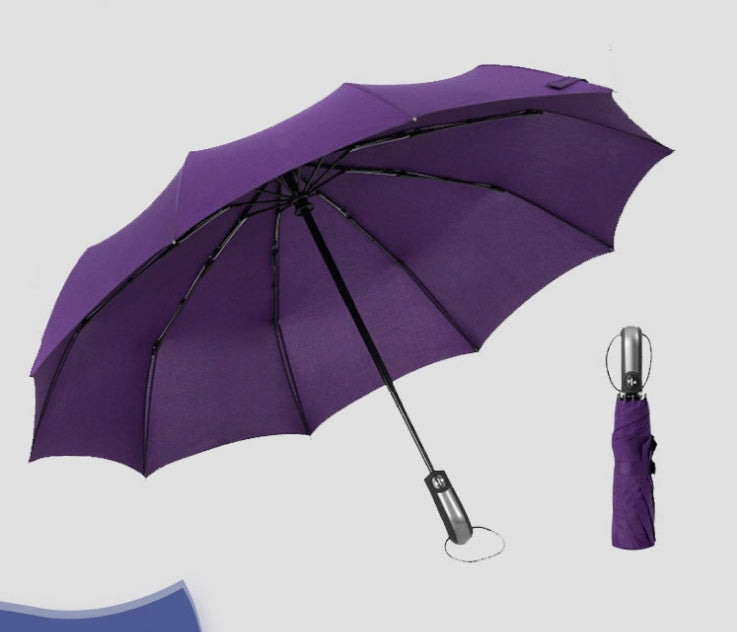 Wind Resistant Folding Automatic Umbrella Rain Women Auto Luxury Big Windproof Umbrellas Rain For Men Black Coating 10K Parasol