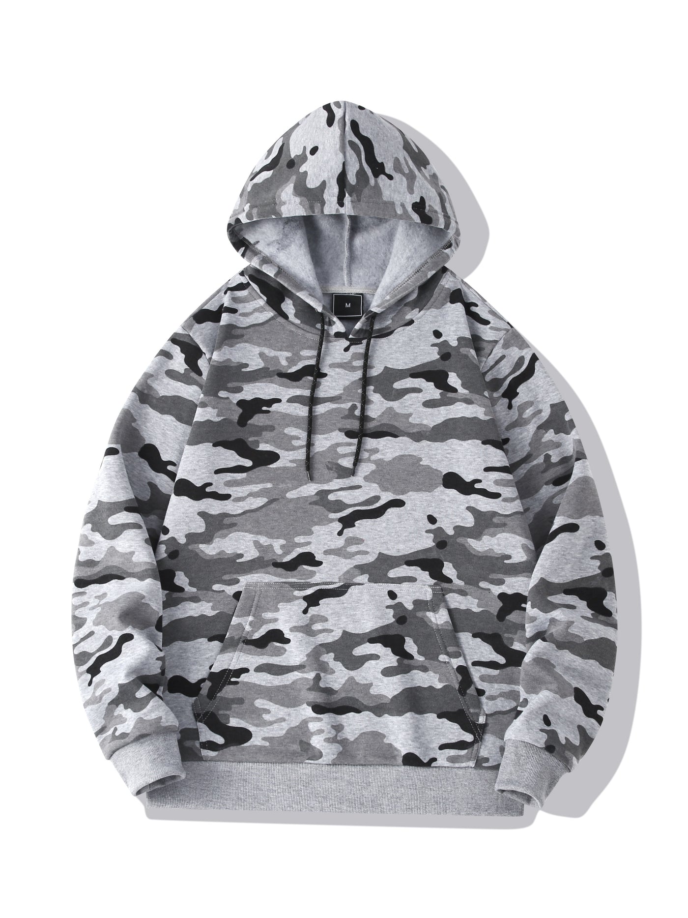 [Camouflage Sweatshirt] Autumn Winter Hooded Men's Camouflage Loose Pullover Fleece Sweatshirt | Fleece, Hooded