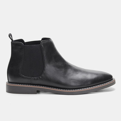 Men'S Chelsea Boots - Classic Ankle Boots with Elastic Closure, Glossy Black Faux, Cushioned Insole & Non-Slip PVC Sole - Formal & Casual Shoes for Everyday, Office, Events - Extended Sizes up to EU 46 (US Men'S 12) - Model #
