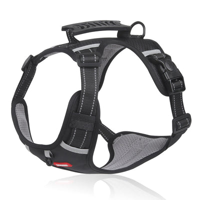 [No-Pull Pet Harness] Soft Padded Adjustable No-Pull Pet Harness | for Dogs and Cats, Large Breeds, Easy Control Handle, Prevents Choking and Pulling, Comfortable and Secure Fit