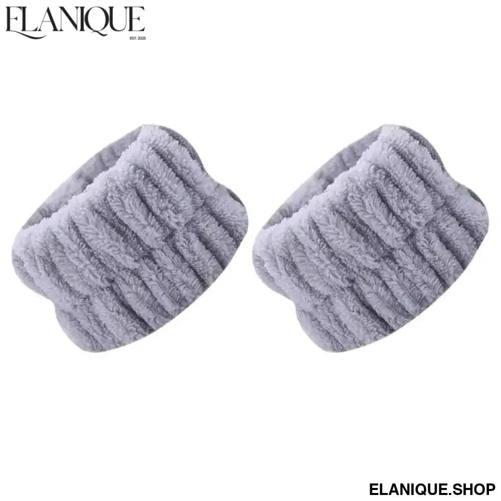 2pcs Face Washing Wristbands Spa Wash Band Microfiber Wrist Towels Wash Strap for Washing Face Makeup Skin Care Yoga Sport - Elanique