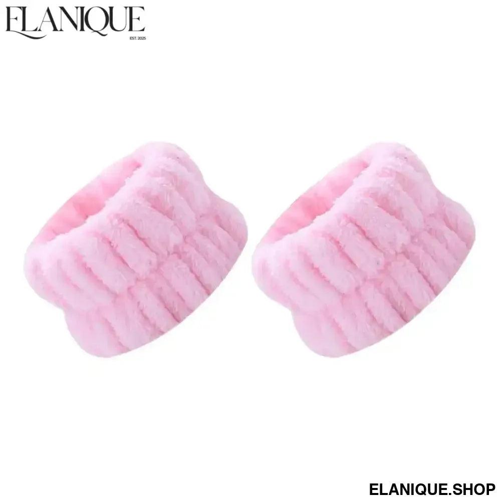 2pcs Face Washing Wristbands Spa Wash Band Microfiber Wrist Towels Wash Strap for Washing Face Makeup Skin Care Yoga Sport - Elanique