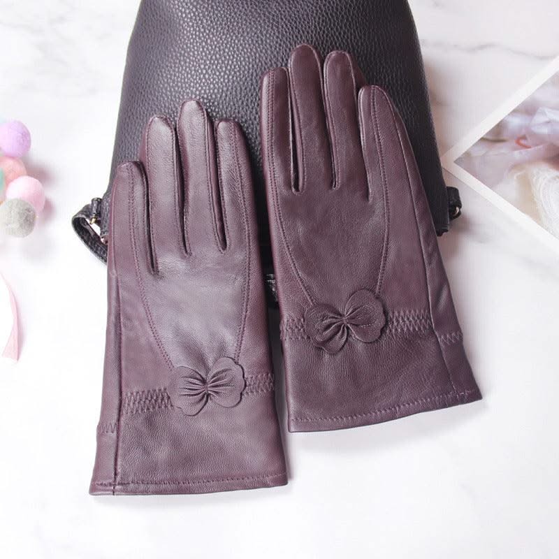 Butterfly style split finger women gloves