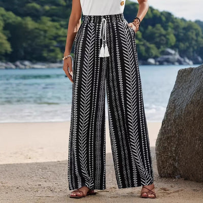 Black Korean Style Straight-leg Pants Women's Trousers