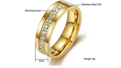 Stainless Steel Accessories Fashion 18K Ring For Women - Elanique