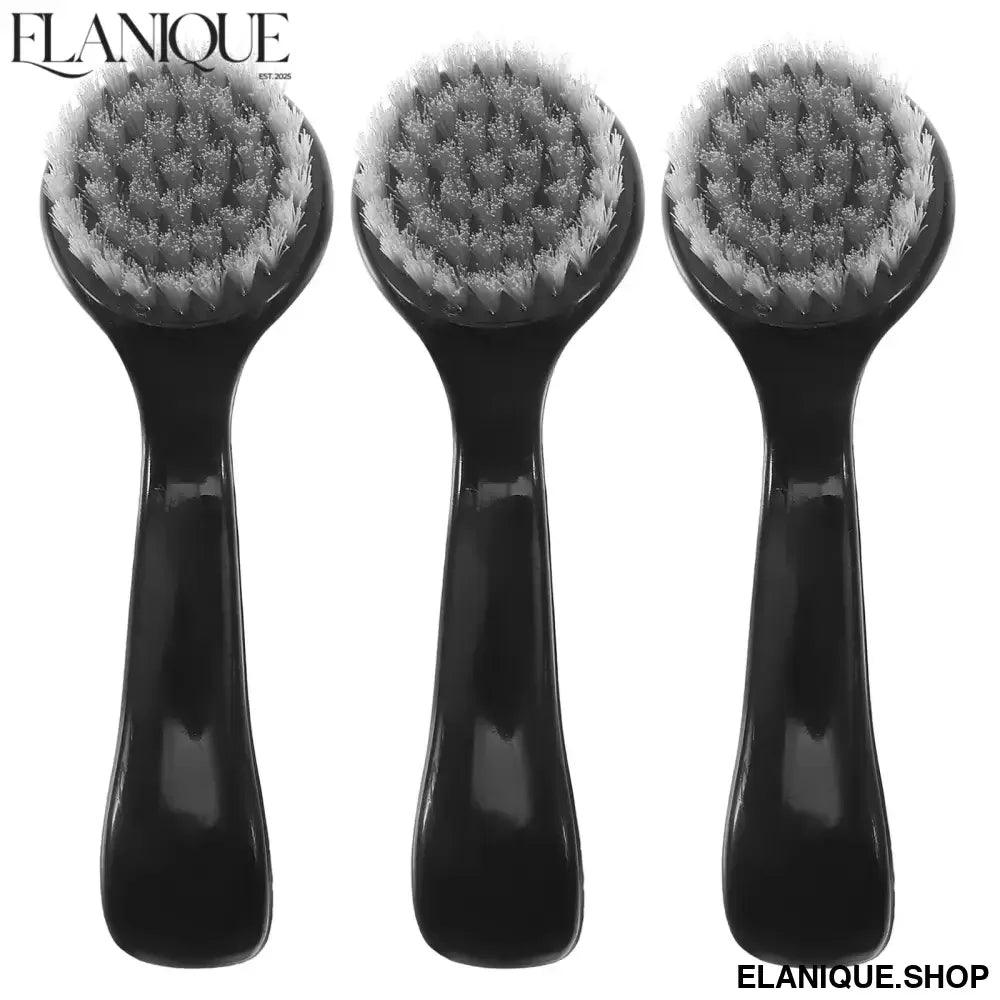 3pcs Facial Cleansing Brush Cleaning Tool For Women Soft Bristle Deep Cleaning Exfoliating Face Wash Scrubber Durable Makeup - Elanique
