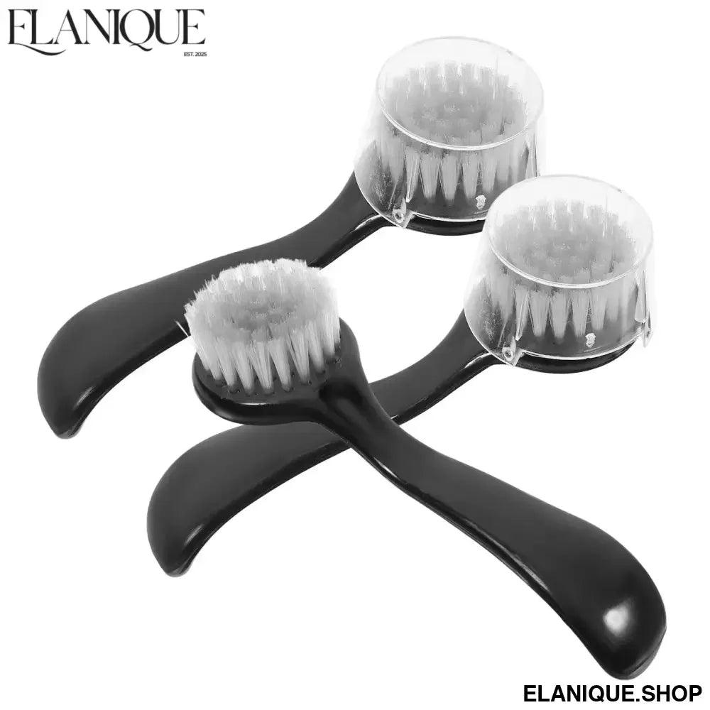 3pcs Facial Cleansing Brush Cleaning Tool For Women Soft Bristle Deep Cleaning Exfoliating Face Wash Scrubber Durable Makeup - Elanique