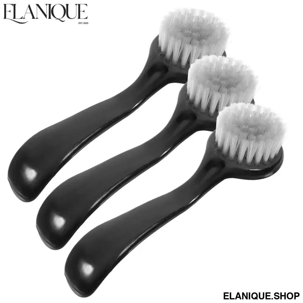 3pcs Facial Cleansing Brush Cleaning Tool For Women Soft Bristle Deep Cleaning Exfoliating Face Wash Scrubber Durable Makeup - Elanique