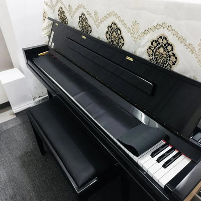 125x15.5cm/49.2x6.1inch PU Leather Black Piano Keyboard Dust Cover for 88 Keys Upright Pianos / Grand Pianos / Electric Pianos