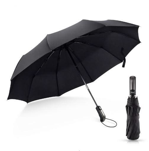 Wind Resistant Folding Automatic Umbrella Rain Women Auto Luxury Big Windproof Umbrellas Rain For Men Black Coating 10K Parasol - Elanique