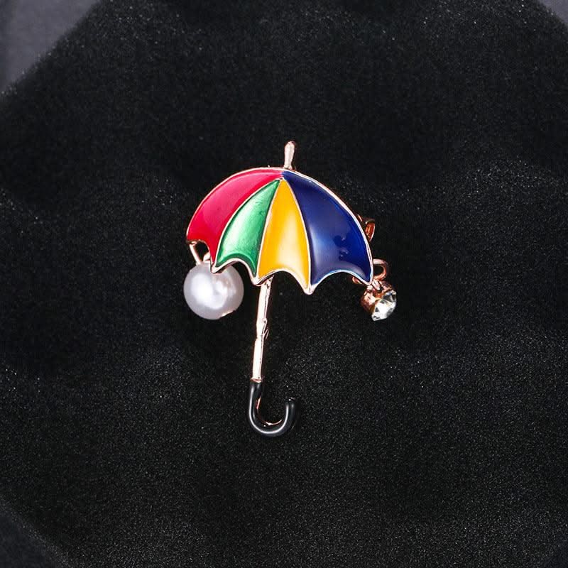 High-end umbrella brooch for women
