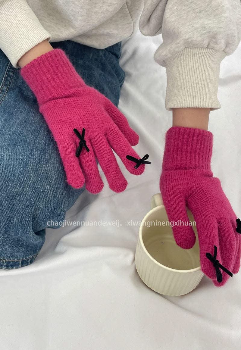 Facial Expression Bag Gloves For Women