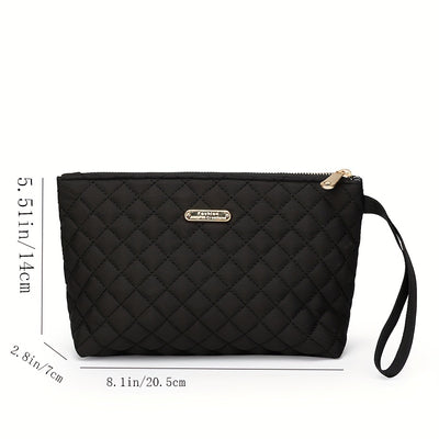 Large Capacity Chest Bag for Women - Adjustable Embroidered Crossbody Bag with Zipper Closure, Polyester Lining, Foldable, and Random Printing - Urban Solid Color Nylon Bag with Comfortable Strap