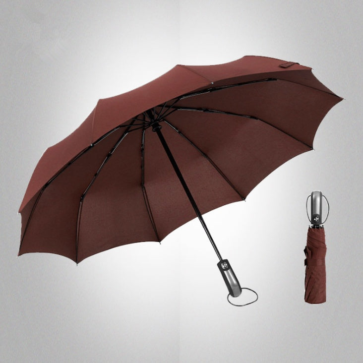 Wind Resistant Folding Automatic Umbrella Rain Women Auto Luxury Big Windproof Umbrellas Rain For Men Black Coating 10K Parasol