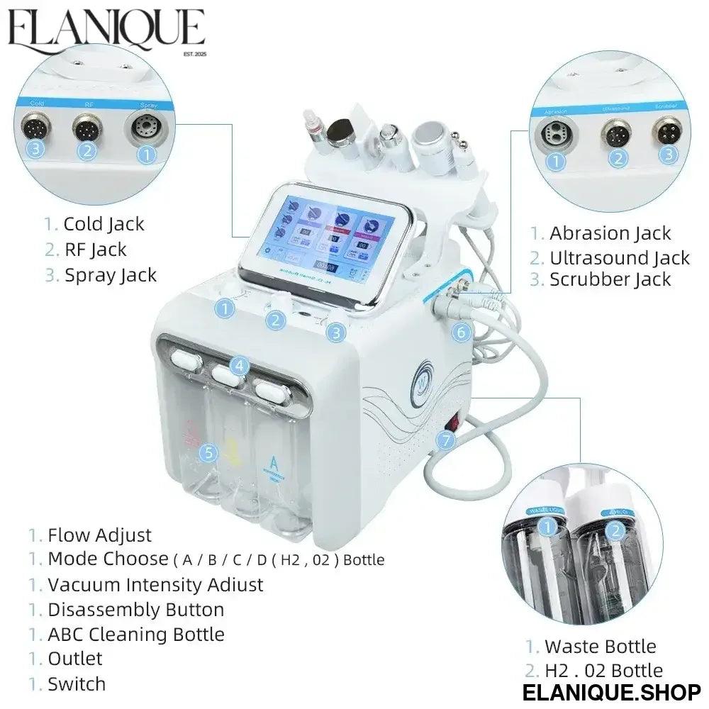 6 in 1 Facial Machine Hydra Aqua Deep Cleaning Skin Care Device(Fast Shipping) - Elanique