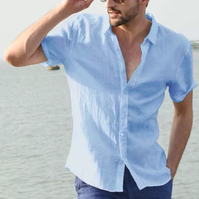 Summer Short-sleeved Shirt Tops Men - Elanique