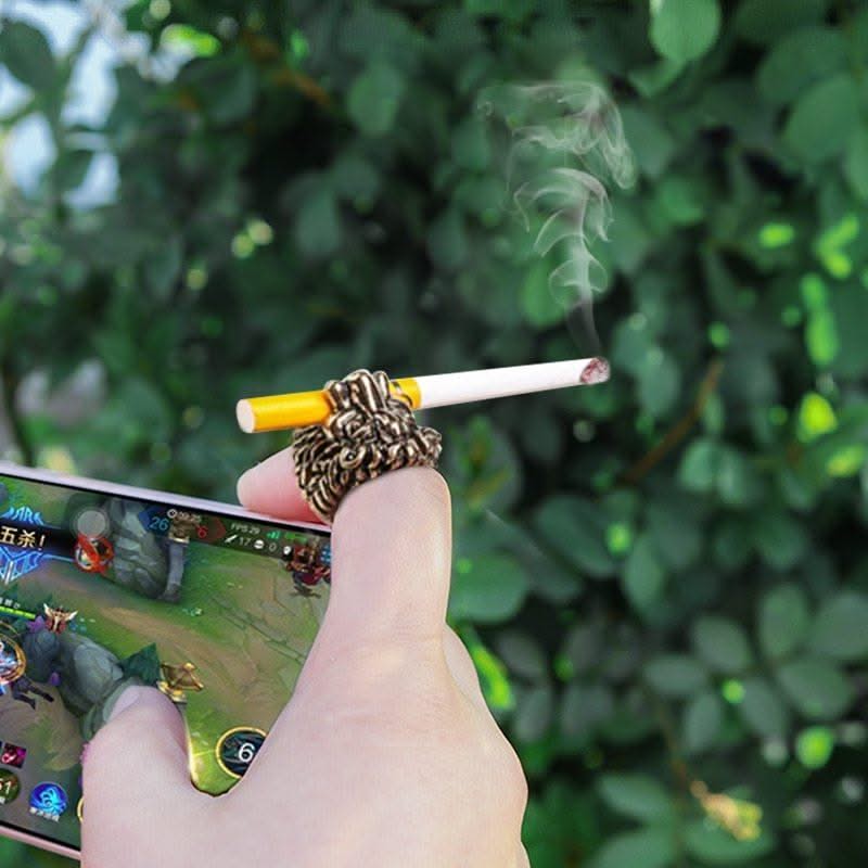 New Cigarette Holder Rack Stand Finger Ring Gadgets for Men Smoking Pipe Smoking Accessories - Elanique