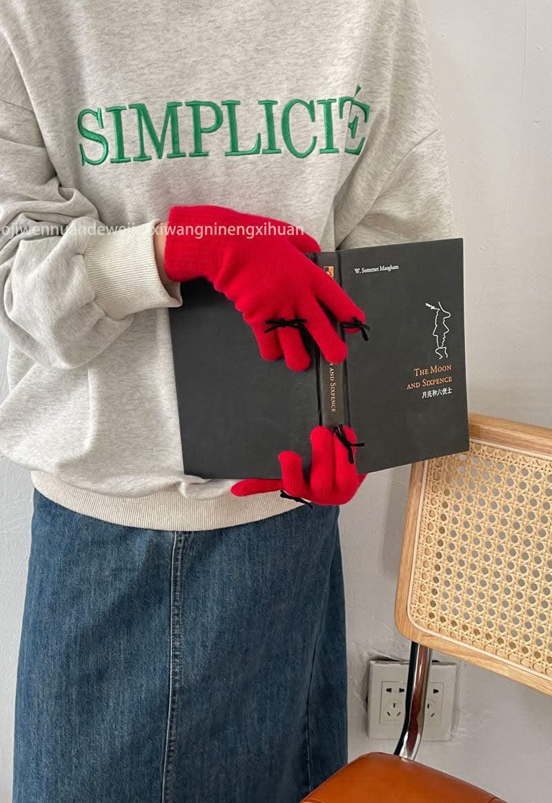 Facial Expression Bag Gloves For Women