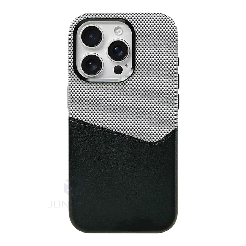 Magnetic Leather Card Holder Case for iPhone