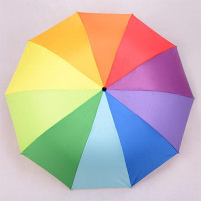 Big Size Rainbow Umbrella For Women Cute Windproof - Elanique