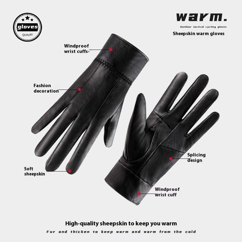 Genuine Leather Gloves For Men Women
