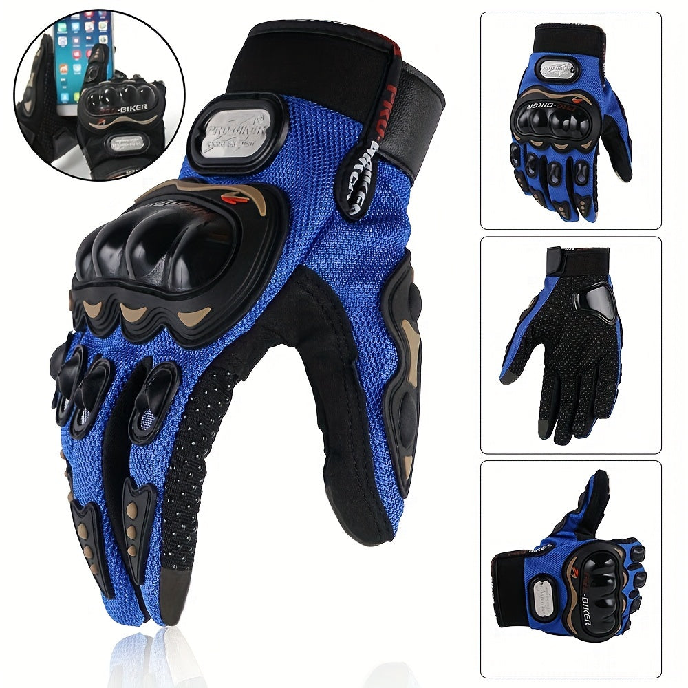 Suitable For Motorcycles, Road Bikes, Off-road Motorcycles, Spring, Summer, Autumn, And Winter Unisex Finger Touch Screen Gloves For Men And Women, Breathable Cycling Gloves, Motorcycle Gloves, Bicycle Gloves. Christmas Gift