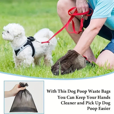1200pcs Random Color Cartoon Paw Graphic Dog Poop Bags Pet Poop Bags Leak-Proof Dog Waste Bags For Pet Supplies