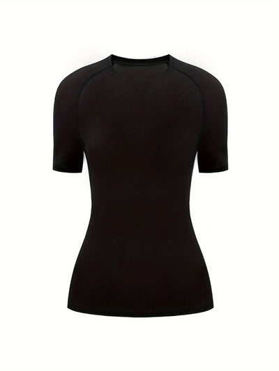 Women's Quick-Dry Crew Neck Tee Stretchable Activewear