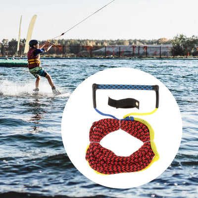 Water Ski Rope 23M Floating Surf Rope Floatable Tow Ropes with Grip Wakesurf Rope Accessories Lightweight for Beach Water Sports